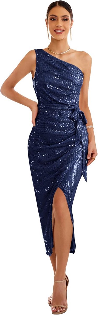 Dames Cocktailjurk met Pailletten - Feestelijke en Elegante Bodycon Jurk