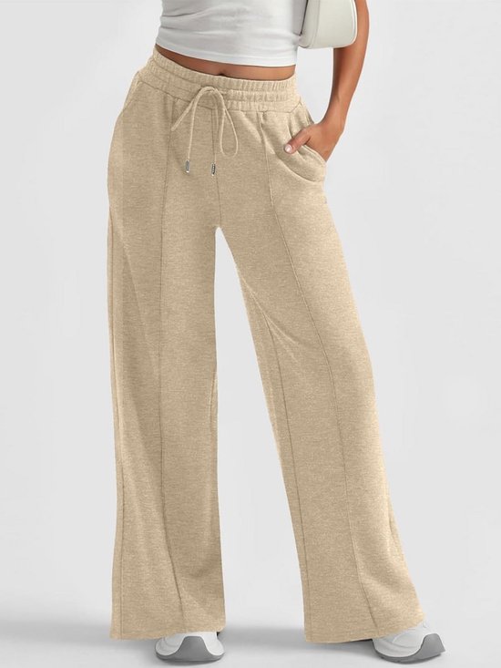 Dames Trainingsbroek Hoge Taille Elastisch met Zakken voor Sport en Casual Gebruik — afbeelding 4