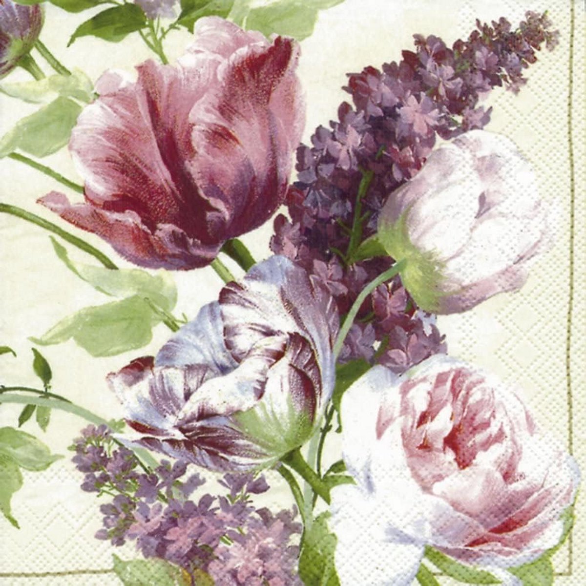 Elegante Papieren Servetten met Botanische Print voor Feesttafels