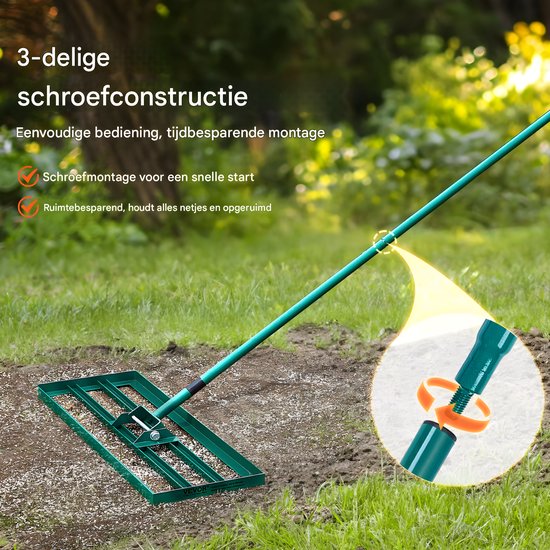 Gazonrakel - Nivellering hark - Gazonhark - Voor Tuin, Golf & Boerderij - 25,4 × 91,4 cm van Merkloos	 — afbeelding 5