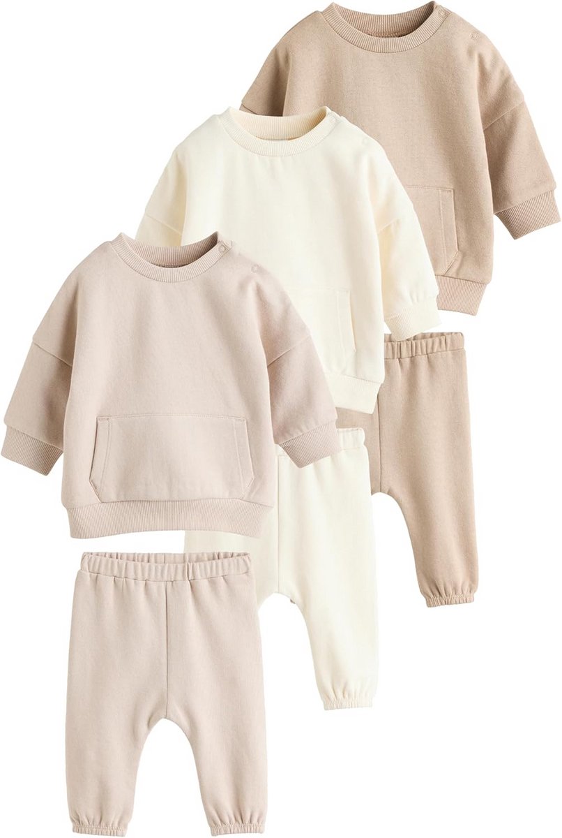Set van 6 Babysweatshirts en Joggingbroeken voor Pasgeborenen