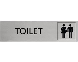 CombiCraft Aluminium deurbordje Toilet 165x45mm - per stuk