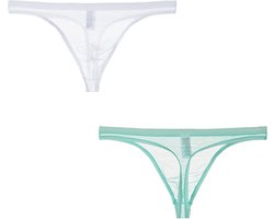 Transparante Heren String Mini Slip met Lage Taille - Ademend en Sexy Ondergoed