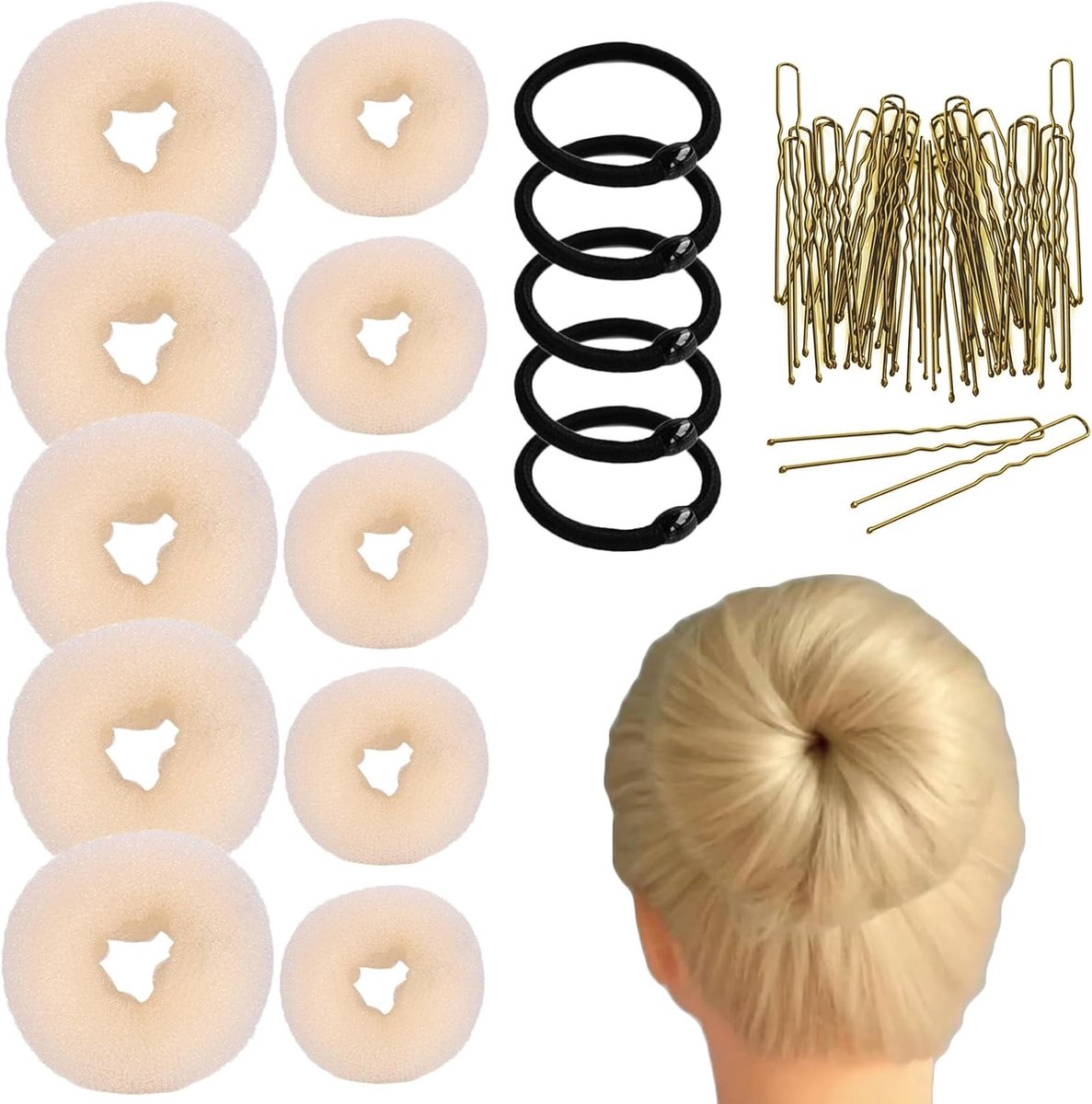 10 Delige Set Haarbroodjesmakers Inclusief Accessoires