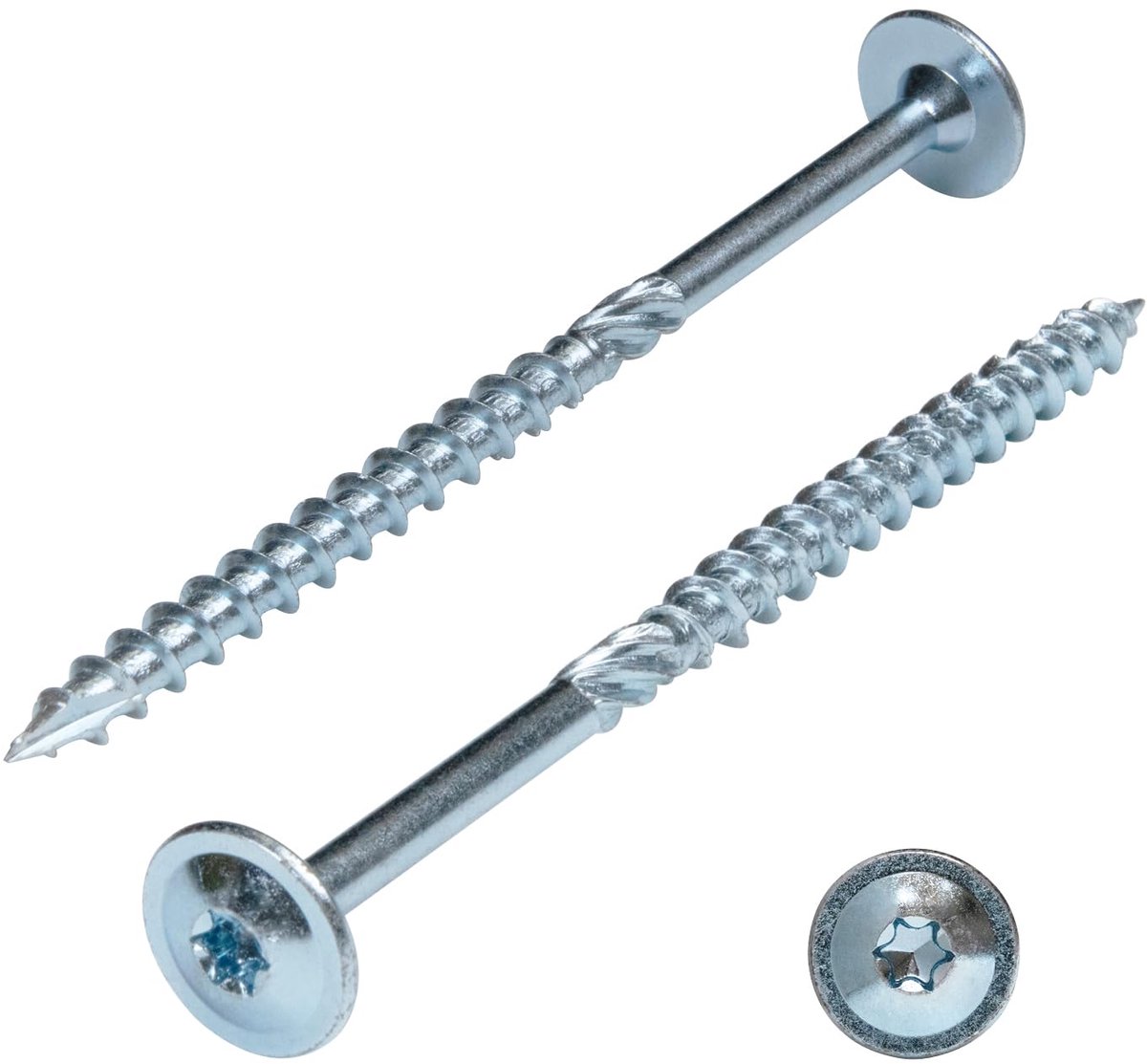 Verzinkte Schroeven met Verzonken Kop voor Houtconstructies, Platte Kop Torx 40 x 260 mm, 50 Stuks