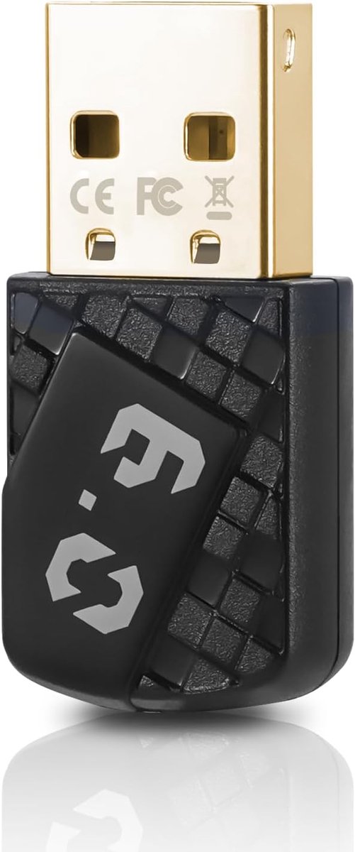 Draadloze Adapter - Bluetooth Dongle - Apparaten Verbinden - Snelle Plug Play - Compact Formaat - Zwart