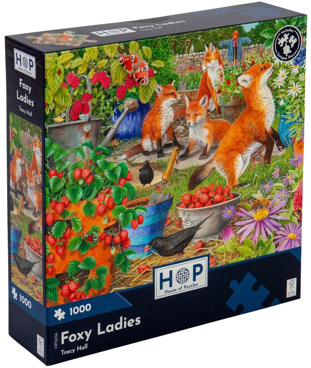 House of Puzzles legpuzzel Foxy Ladies 1000 stukjes puzzel volwassenen.