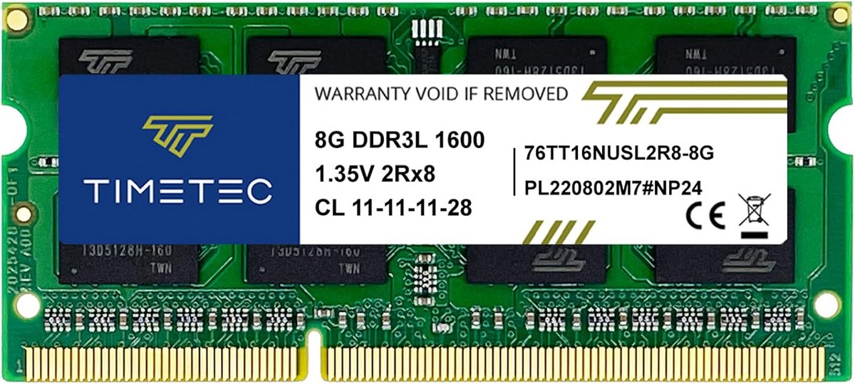 8GB DDR3L/DDR3 1600MHz SODIMM Laptop Geheugen RAM Upgrade Niet-ECC 204-pins