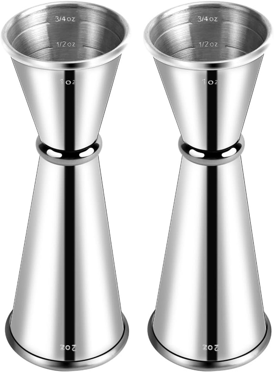 Dubbele Cocktail Maatbeker RVS voor Mixdrankjes - 30ml / 60ml