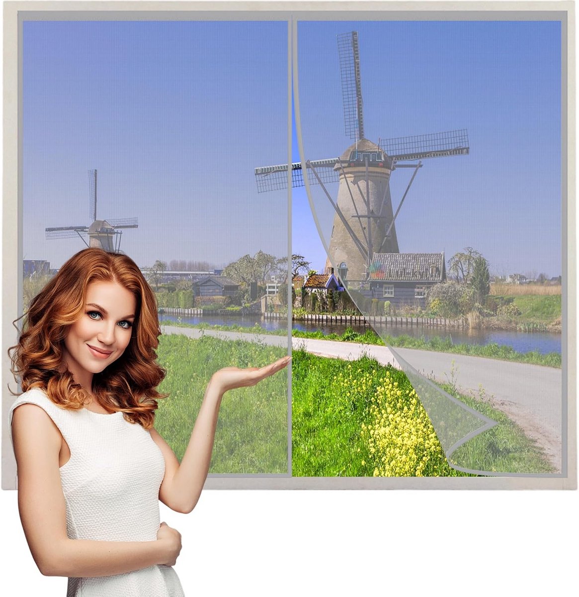 Magnetische Hor Meer Antraciet voor Deur en Raam 90x100cm - Houd Insecten Buiten