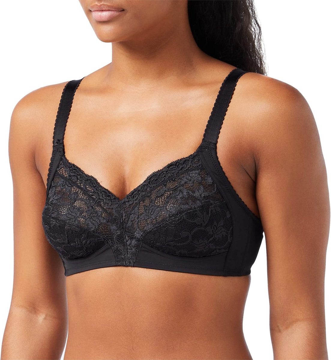 Dames Beha - Comfortabele Ondergoed - Dagelijks Gebruik - Zachte Steun - 75F - Zwart