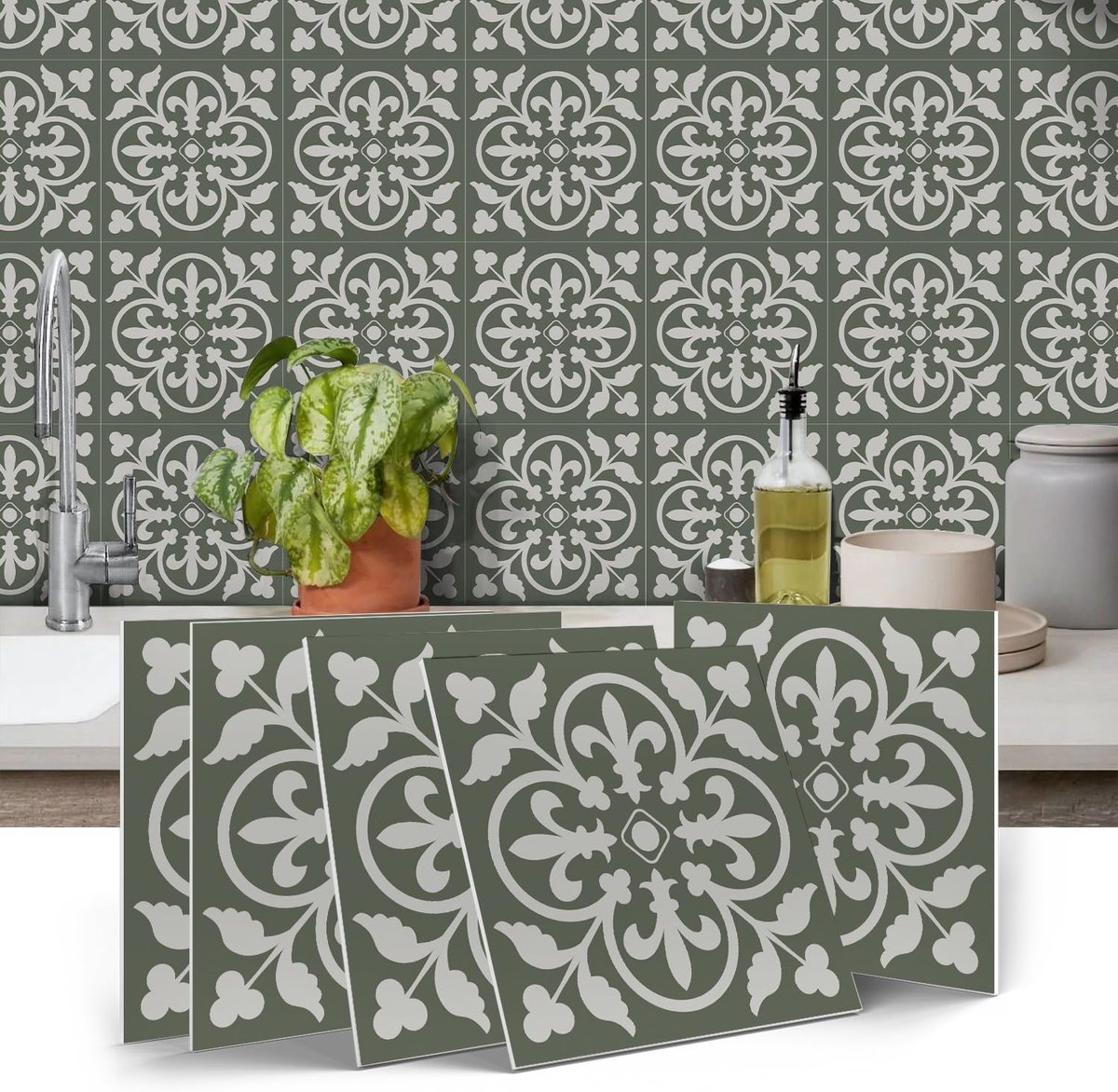 Wandtegelstickers 12 stuks - Decoratieve muurstickers - Keuken badkamer decoratie - Waterd