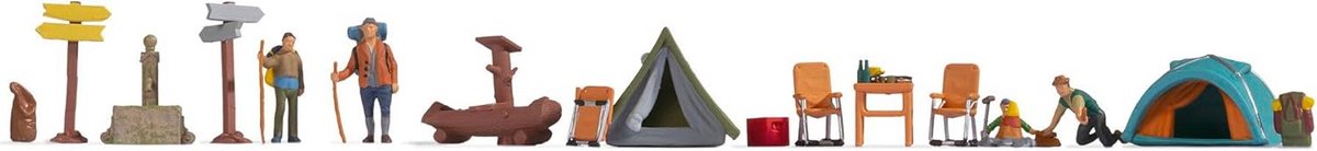 Realistische Kampeer Figuren Set voor Modelbouw en Diorama's