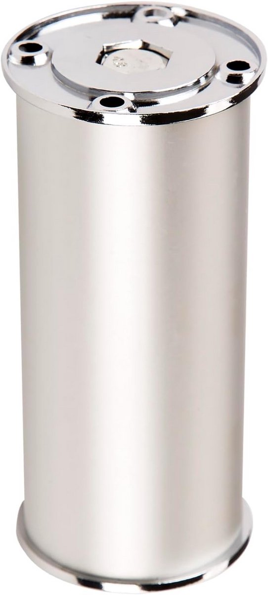In hoogte verstelbare Ronde Aluminium Meubelvoet 180 mm Zilver Ø 50 mm