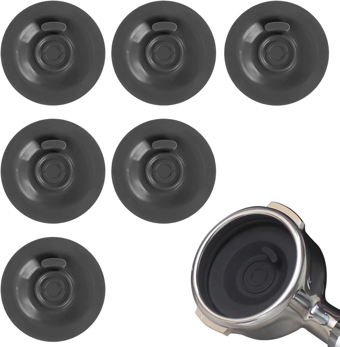 Reinigingsset voor Espressomachines 6 Stuks 54mm Backflush Schijven