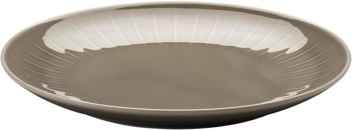 Plat Bord Grijs 20 cm Porselein Vaatwasmachinebestendig