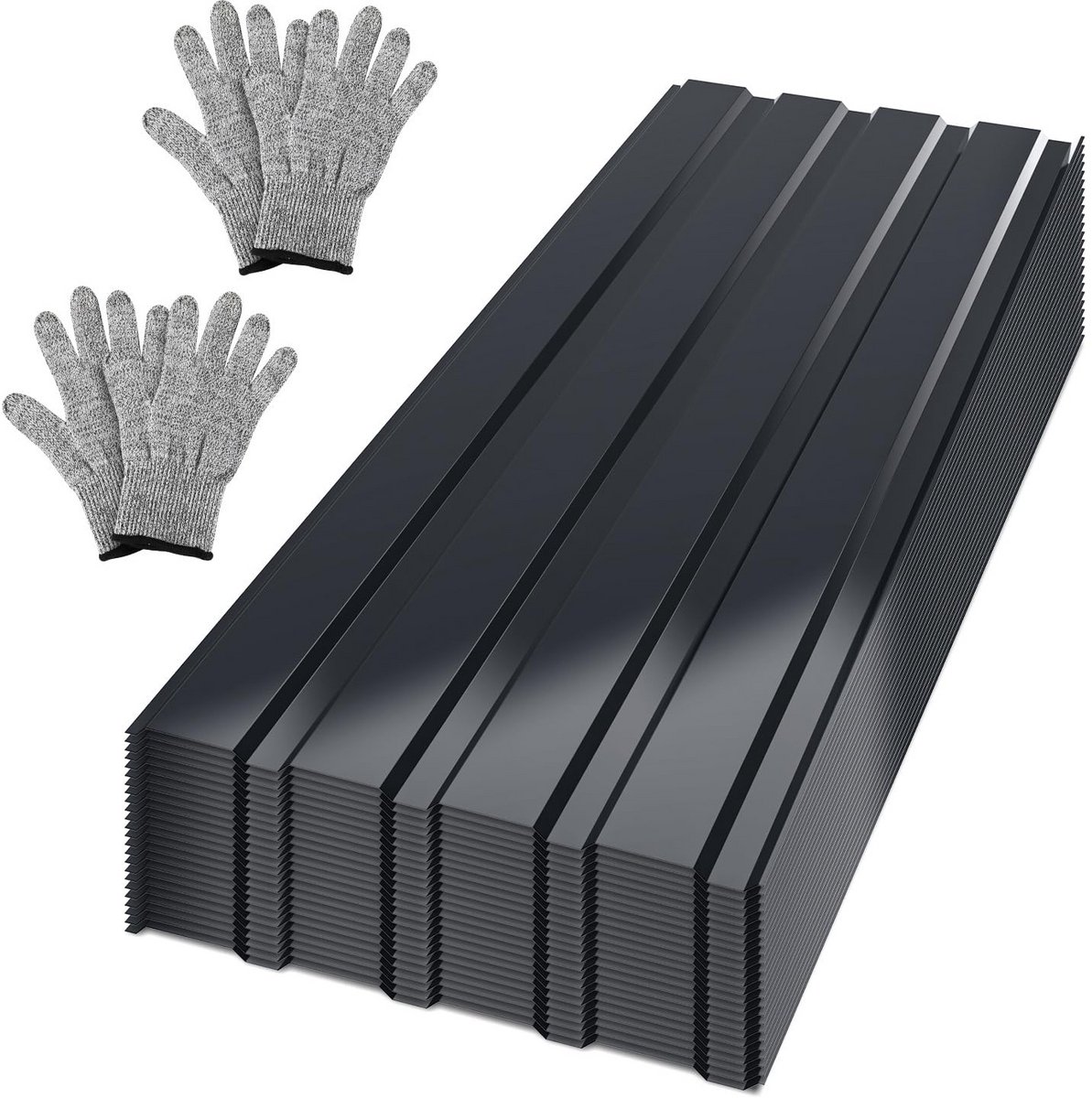 Set van 24 Trapezium Dakplaten Gegalvaniseerd Staal 7m² voor Carport en Tuinhuis