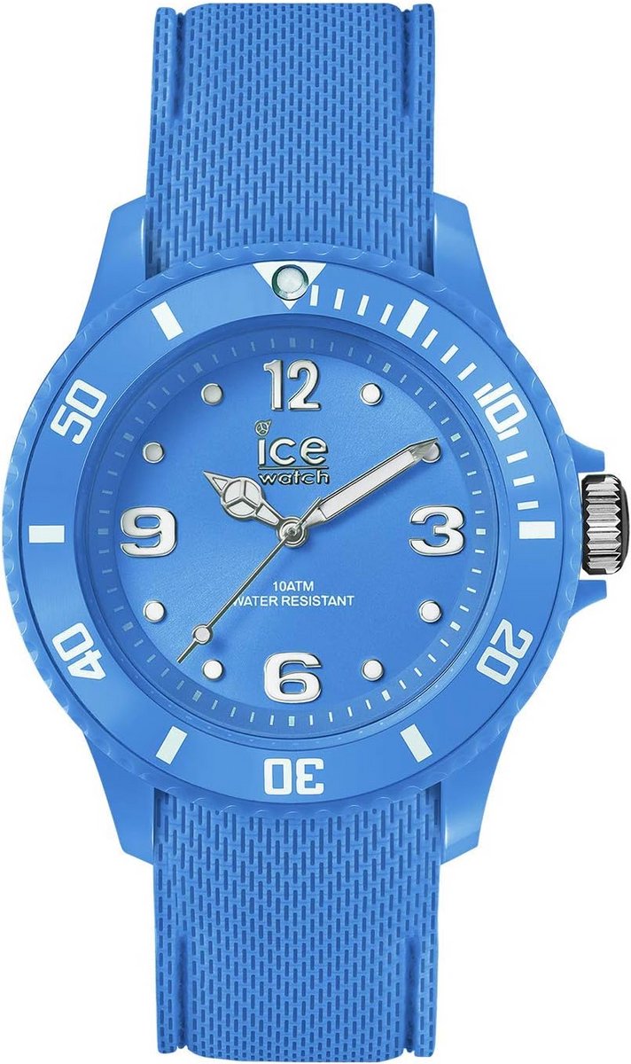 Unisex Polshorloge Blauw Siliconen Band Middelgroot