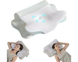 Vlinderkussen van traagschuim met verstelbare hoogte voor nekondersteuning