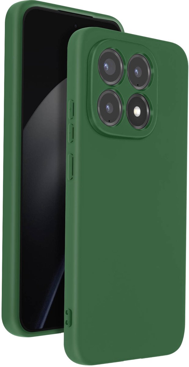 Avizar Soft-Touch Hoesje Geschikt voor Xiaomi 15T van Antislip Siliconen, Dennengroen