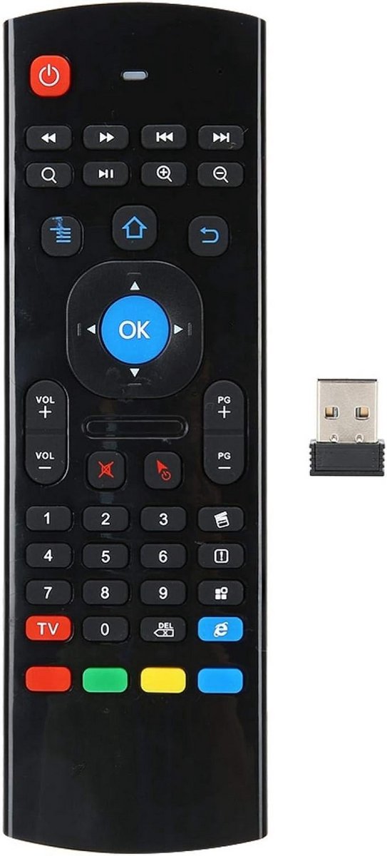 Draadloze 2.4G Fly Mouse met Bewegingssensor en Bluetooth-ontvanger voor TV en PC