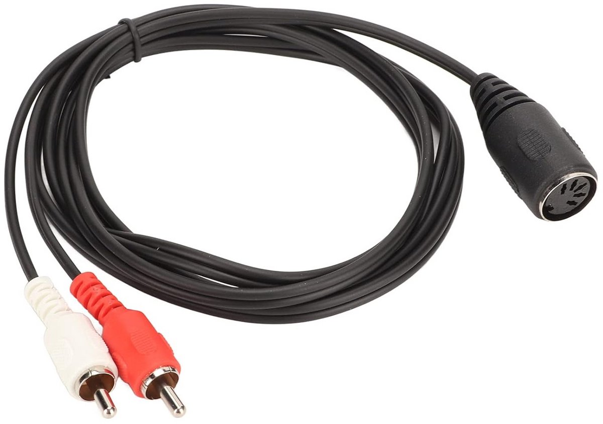 5-Pin DIN Vrouwelijk naar 2x Mannelijk Audio Adapter Kabel voor Audioapparatuur