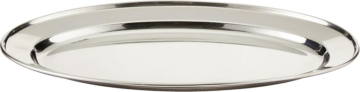 Ovale RVS Schaal 35 cm - Professionele Serveerschaal voor Horeca en Thuis