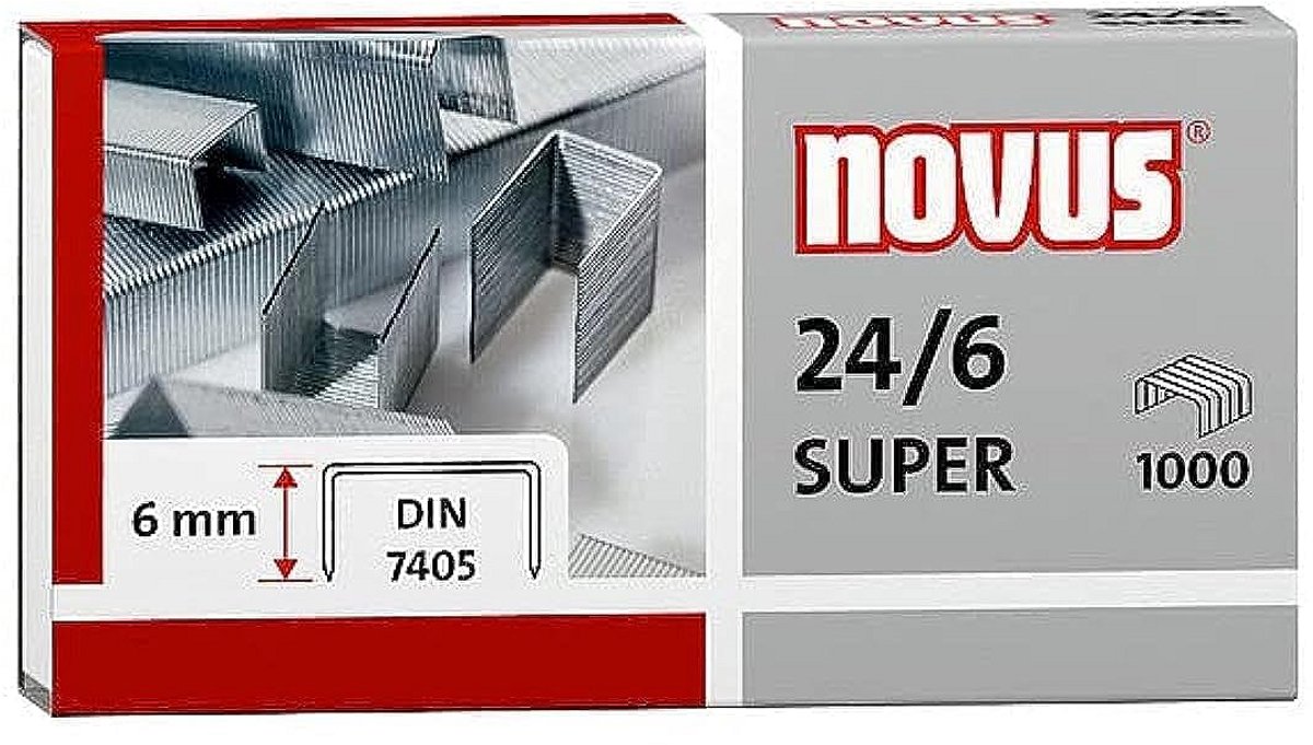 Standaard Nietjes 24/6 - 6 mm Beenlengte - 1000 Stuks voor nietmachine