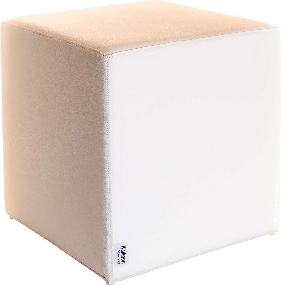 Elegante Zitkubus Hocker in Wit Kunstleer voor Lounge en Evenementen