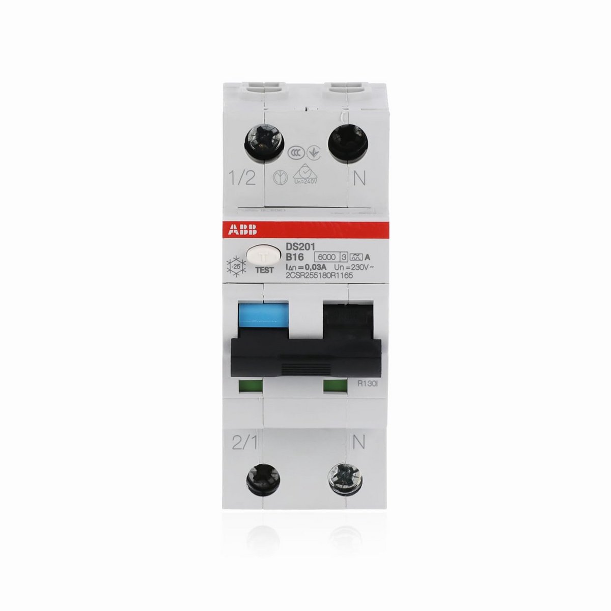 Installatieautomaat met differentieelschakelaar 1P+N B16 30mA Type A
