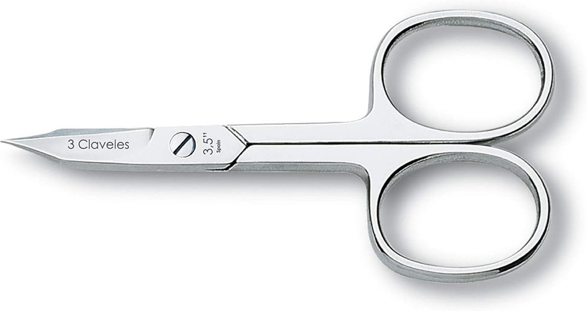 Gebogen nagelschaar 9 cm - vernikkeld voor precies nagelverwijderen