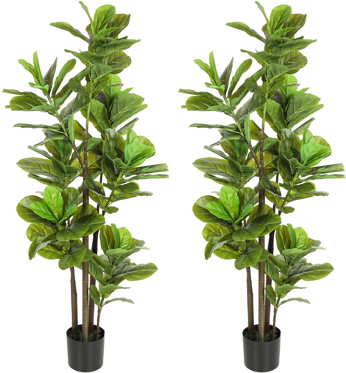 Homcom Kunstplanten - PEVA - 17x17x150cm - Groen Groente
