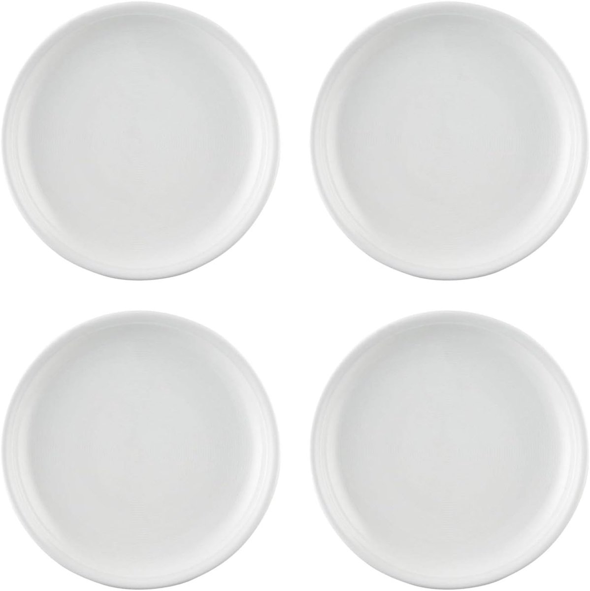 Witte porseleinen borden 26 cm, 4 stuks - vaatwasmachine- en magnetronbestendig