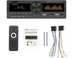 Auto MP3 Speler - Autoradio Bluetooth - Muziek Luisteren - Aanraakscherm Bediening - Enkele Din - Zwart