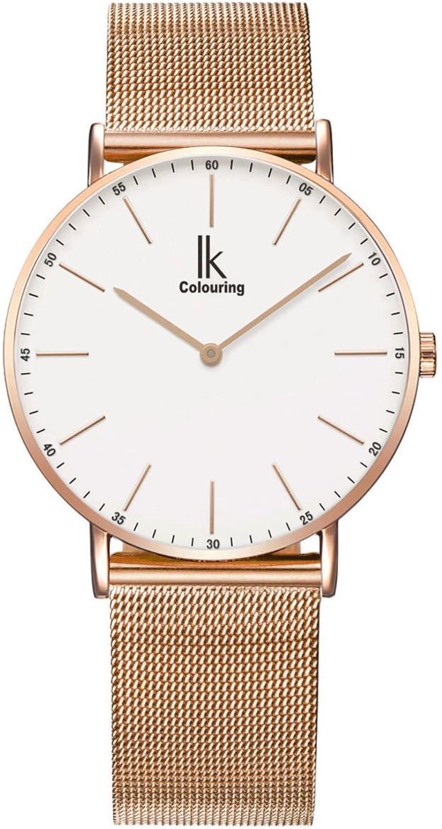 Ultradun Horloge - Tijdloze Polshorloge - Dagelijks Gebruik - Plat Metalen Bandje - 36mm Kast - Zilverkleurig