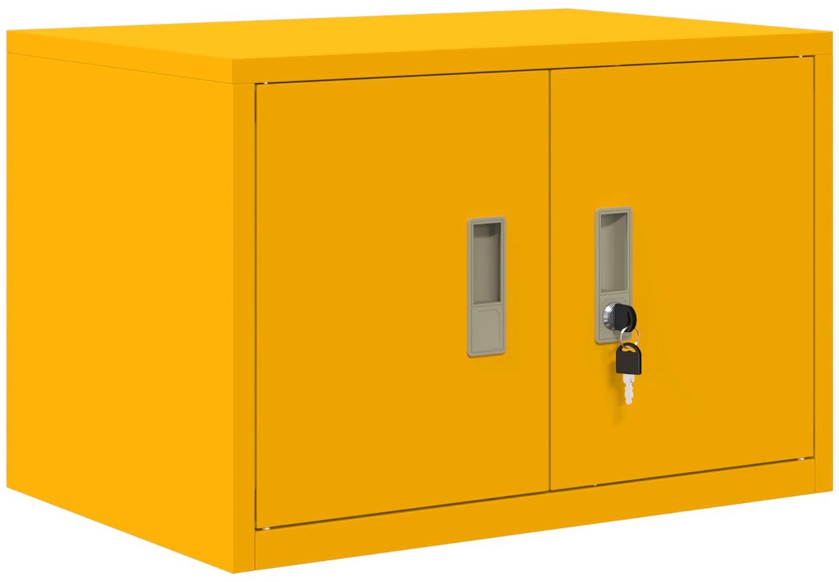 vidaXL Opbergkast - Mosterdgeel - 60 - x - 40 - x - 40 - cm - Staal