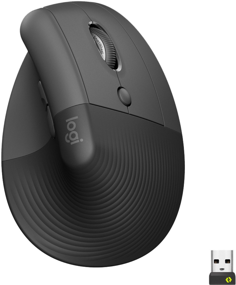 Logitech Lift Verticale Ergonomische Muis Zwart