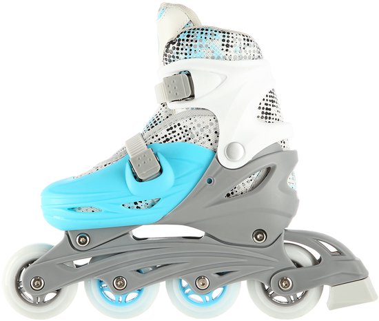 Nils Extreme -  4in1 skeelers/schaatsen - wit/blauw - Maat: S 31-34 Verstelbaar