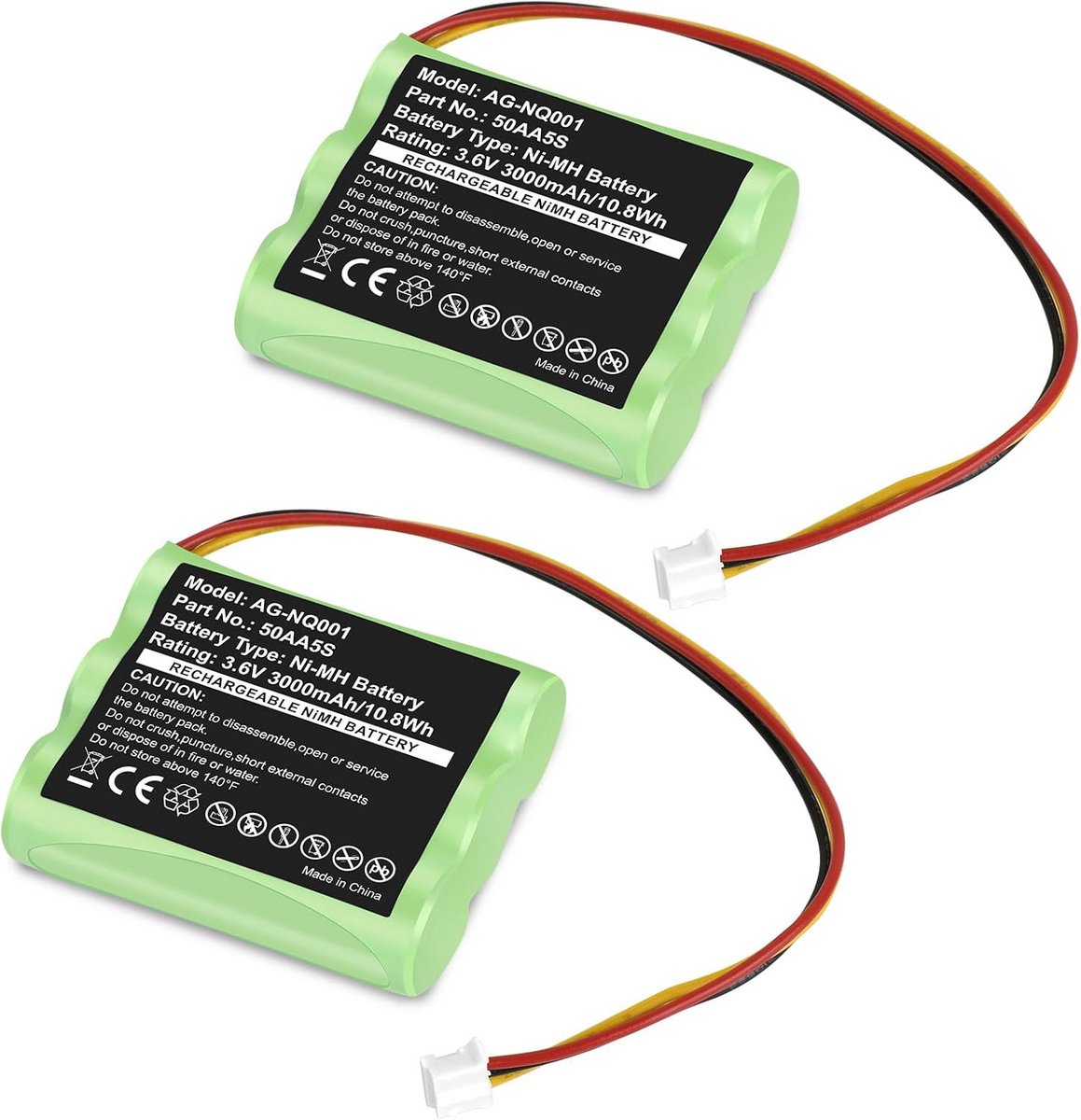 Oplaadbare Reservebatterij voor Toniebox - 3000 mAh, 3,6 V Ni-MH Accu (2 Stuks)