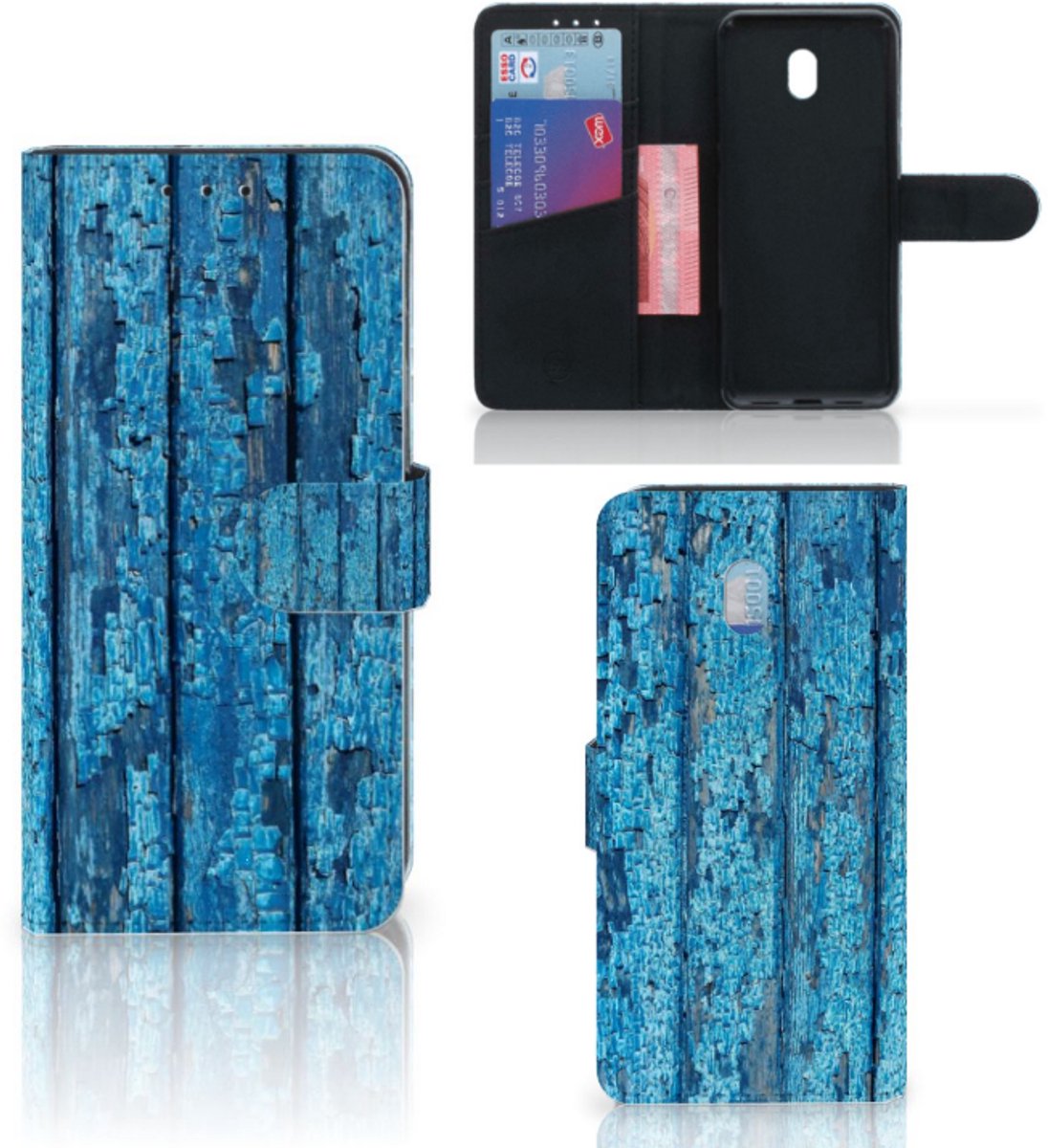 Xiaomi Redmi 8A Book Style Case Wood Blue