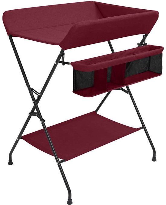 vidaXL - Verschoontafel - ijzer - rood