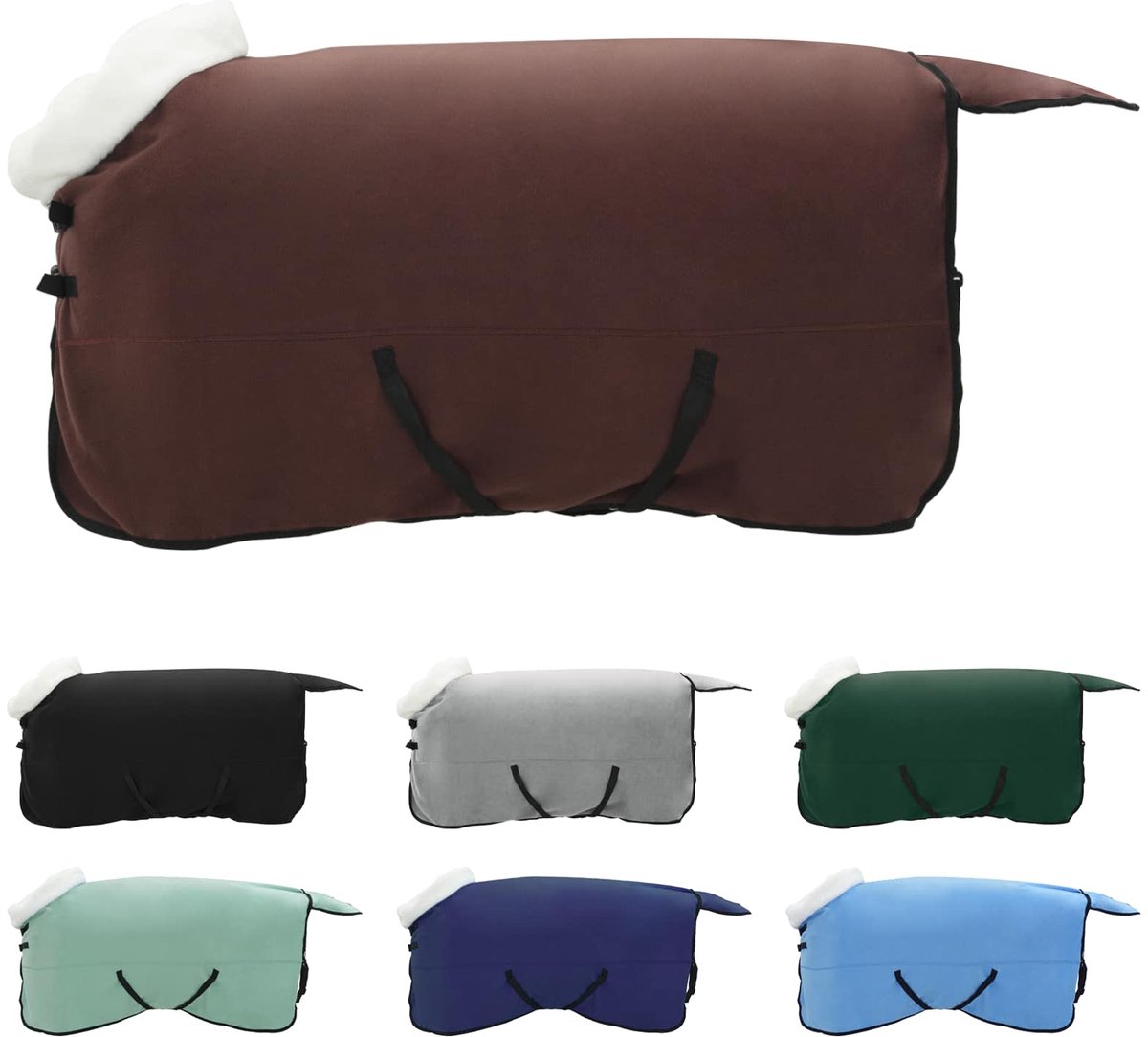 vidaXL - Paardendeken - Volledig - Donkerbruin - 125 - cm - Polar - fleece