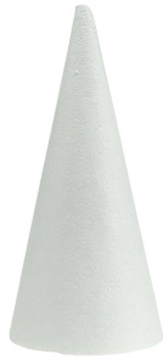 Piepschuim kegels wit 14cm x 7cm 10 st, 10 Stück
