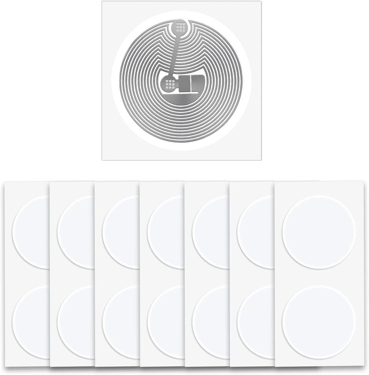 50 Stuks RFID Stickers 1K Tags - Zelfklevend NFC-tags met 13,56 MHz Frequentie
