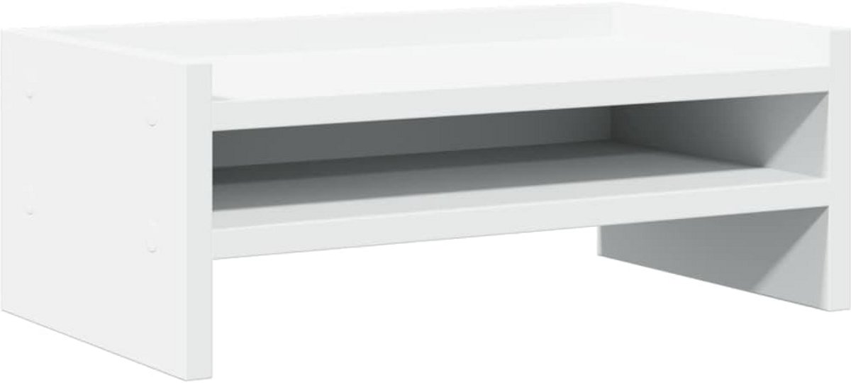 Monitorstandaard 42x24x16cm van gefineerd hout - Bureau organizer voor betere ergonomie
