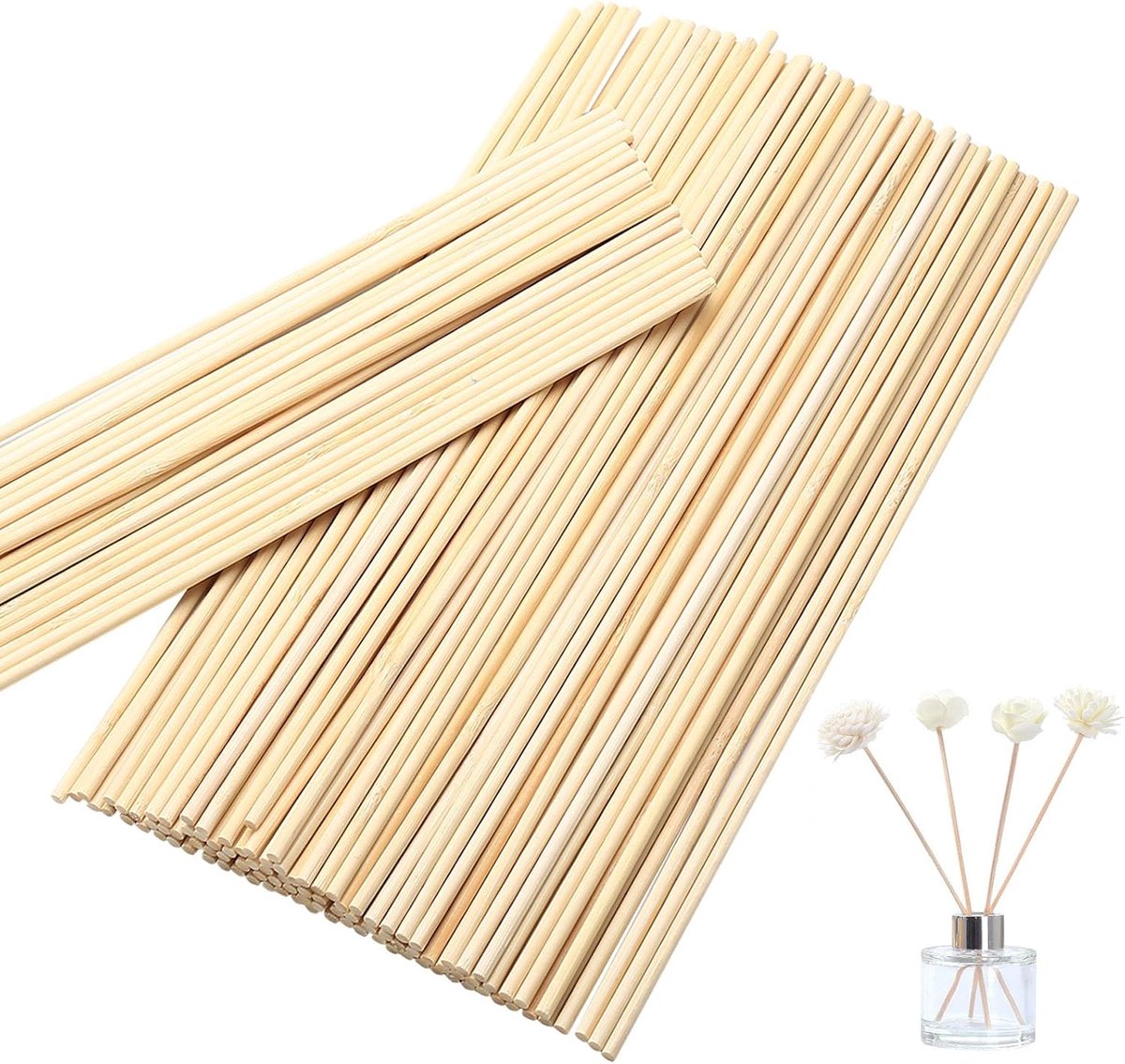 Pack van 250 Houten Stokken voor Creatief Houtbewerken - 300 mm x 4 mm