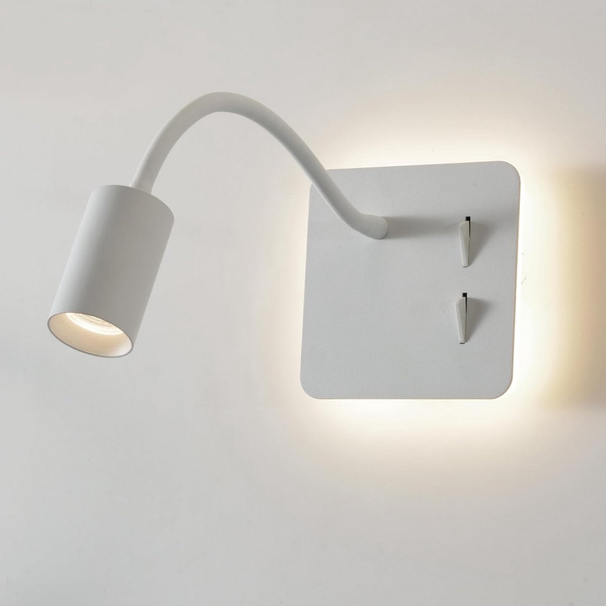 Industriële leeslamp wandlamp voor slaapkamer met zwanenhals en dubbele schakelaar