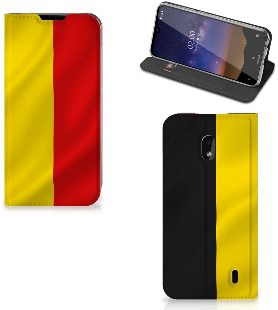 Nokia 2.2 Standcase Belgische Vlag