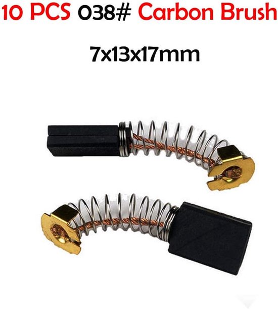 Vervangende Koolborstels voor Elektrische Motoren - 10 Stuks voor Gereedschap en Apparatuur