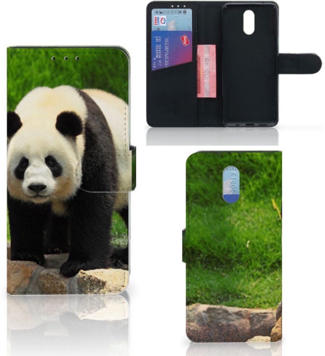 Nokia 2.3 Telefoonhoesje met Pasjes Panda